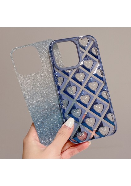 Apple iPhone 14 Pro Cep Telefonu Kılıfı Tpu Kabuk Elektrapan Rhombus Kalp Telefon Kapak Pembe (Yurt Dışından) modelleri