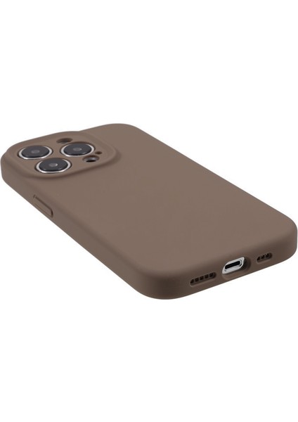 Apple iPhone 12 Pro Max Için 6.7 Inç Hassas Kesim Ince Telefon Kasası Sıvı Silikon+Pc Anti-Drop Telefon Kapağı-Khaki (Yurt Dışından) fırsatları