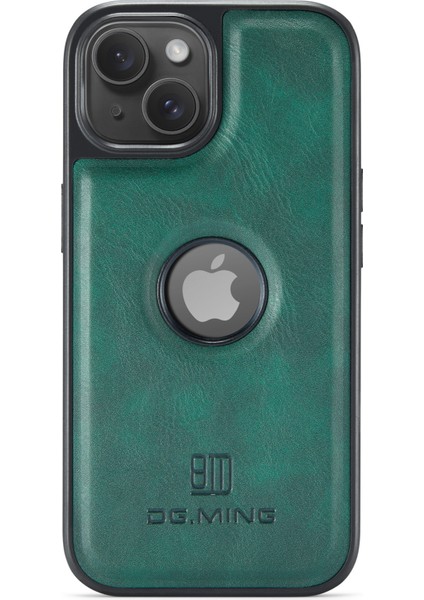 Apple iPhone 13 6.1 Inç Cep Telefonu Kılıfı Deri Kaplama Desteği Kablosuz Şarj Geri Kapak Yeşili (Yurt Dışından)