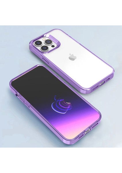 Apple iPhone 15 Pro Yumuşak Tpu+Sert Pc Telefon Kılıfı Anti-Soling Şok Geçirmez Telefon Kapak-Mor (Yurt Dışından) fırsatları