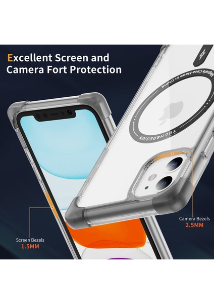 Apple iPhone 11 Manyetik Kasa Tpu+Akrilik Kapak Magsafe-Tövbe Siyahı ile Uyumlu Ysm Takviyeli Köşeler Serisi (Yurt Dışından) fiyatları