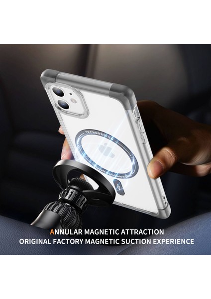 Apple iPhone 11 Manyetik Kasa Tpu+Akrilik Kapak Magsafe-Tövbe Siyahı ile Uyumlu Ysm Takviyeli Köşeler Serisi (Yurt Dışından) modelleri