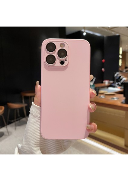 12 Pro Case Tpu+Temperli Cam Mat Telefon Kapak Pembe (Yurt Dışından)