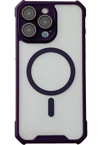 Apple iPhone 12 Pro Max Için Rmd Serisi Tpu+Akrilik Passus Lens Kesim Kapağı Magsafe-Dark Mor ile Uyumlu (Yurt Dışından)