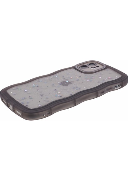 Apple iPhone 11 Için Jtw Serisi Tpu Case Glitter Stars Wavy Edge Koruyucu Telefon Kapak Black (Yurt Dışından)