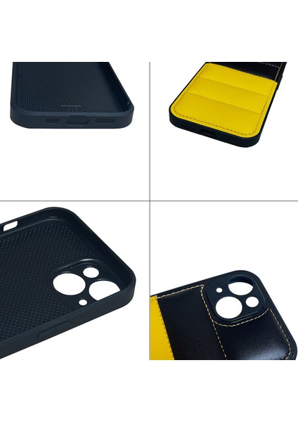 Apple iPhone 14 Plus Için Case Ekleme Renk Tpu+Pu Deri Küfür Ceket Telefon Kapak Sarı (Yurt Dışından) indirimleri