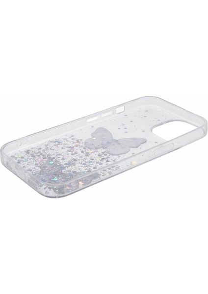 Apple iPhone 14 Case Için Sparkle Epoksi Kelebek Dekor Tpu+Pvc Telefon Geri Kabuk-Beyaz (Yurt Dışından) indirimleri