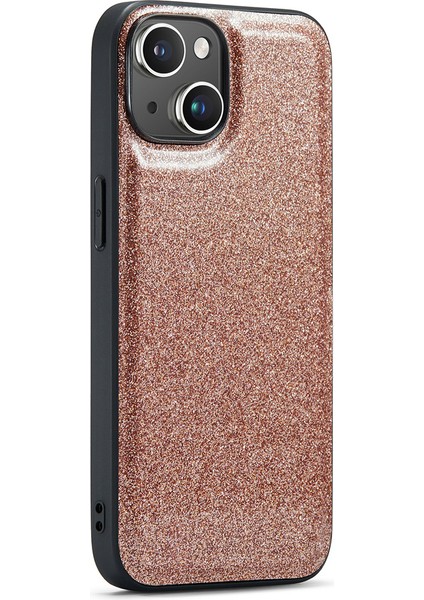Apple iPhone 13 Case Glitter Pu Deri+Pc+Tpu Çizgiye Döküm Anti Telefon Kapağı-Sold Için (Yurt Dışından)