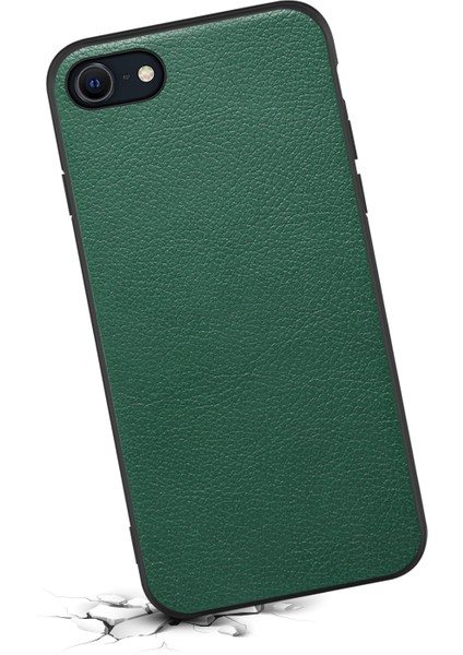 Apple iPhone 7 4.7 Inç/8 4.7 Inç Cep Telefonu Kılıf Buzağı Dokusu Pc+Tpu+Pu Deri Kapak Yeşili (Yurt Dışından) modelleri