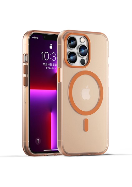 Apple iPhone 13 Pro Yarı Saydam Mat Arka Kapak Manyetik Telefon Vaka-Turun (Yurt Dışından)