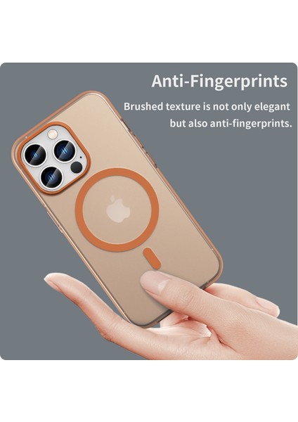 Apple iPhone 13 Pro Yarı Saydam Mat Arka Kapak Manyetik Telefon Vaka-Turun (Yurt Dışından)