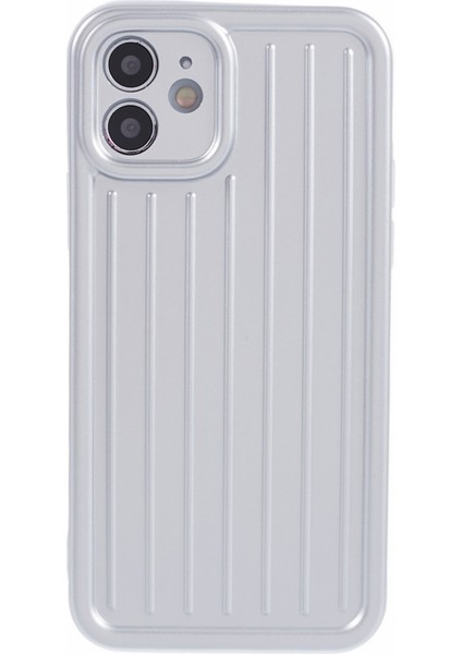 Apple iPhone 11 Case 3D Çizgili Desen Imd Tpu Anti-Drop Telefon Kapak Silver (Yurt Dışından)