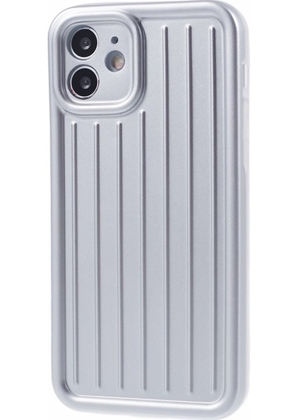 Apple iPhone 11 Case 3D Çizgili Desen Imd Tpu Anti-Drop Telefon Kapak Silver (Yurt Dışından)