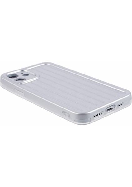 Apple iPhone 11 Case 3D Çizgili Desen Imd Tpu Anti-Drop Telefon Kapak Silver (Yurt Dışından)
