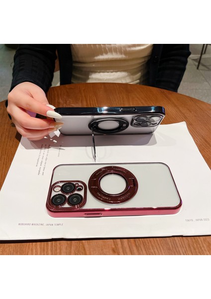 Magsafe ile Uyumlu Apple iPhone 13 Pro Için Film-Silver ile Magsafe ile Uyumlu Pc Telefon Kılıfı (Yurt Dışından)