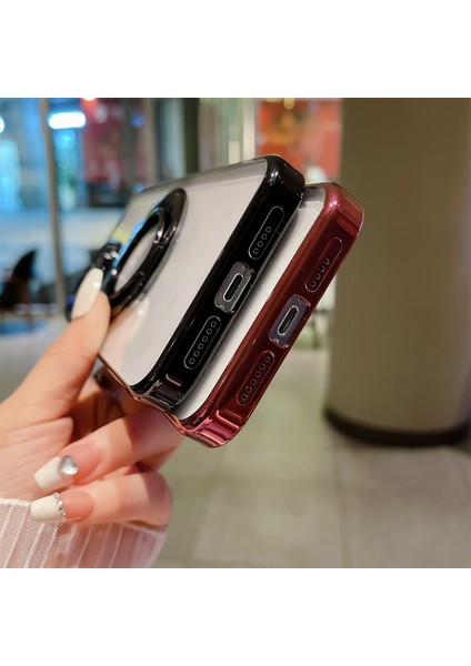 Magsafe ile Uyumlu Apple iPhone 13 Pro Için Film-Silver ile Magsafe ile Uyumlu Pc Telefon Kılıfı (Yurt Dışından)