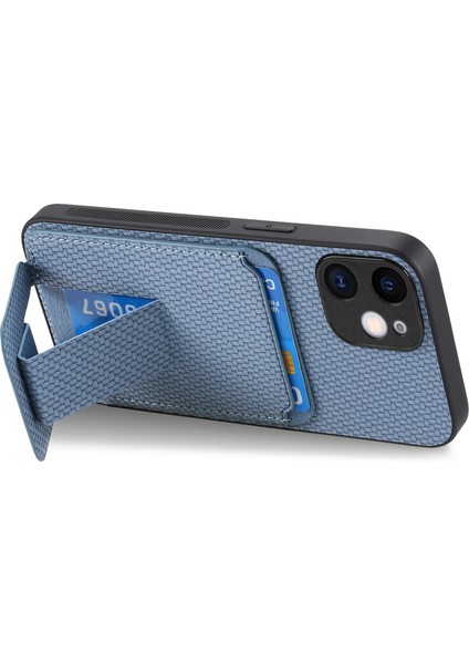 Apple iPhone 11 Için C1-11 Kickstand Karbon Fiber Doku Akıllı Telefon Kapak Blue (Yurt Dışından)