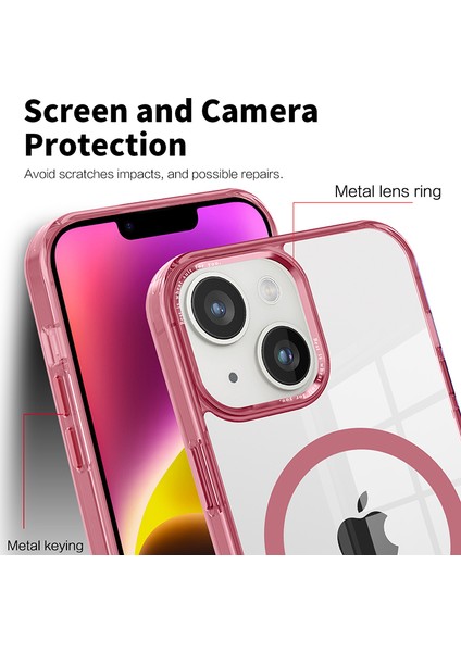 Apple iPhone 14 Plus Clear Case Pc+Tpu Telefon Kapağı Magsafe-Grey ile Uyumlu (Yurt Dışından) indirimleri