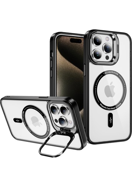 Apple iPhone Için Ysm 12/12 Pro Telefon Kılıfı Magsafe Kamera Kickstand Cover-Black ile Uyumlu (Yurt Dışından)