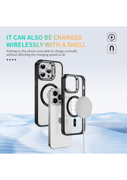 Apple iPhone Için Ysm 12/12 Pro Telefon Kılıfı Magsafe Kamera Kickstand Cover-Black ile Uyumlu (Yurt Dışından)