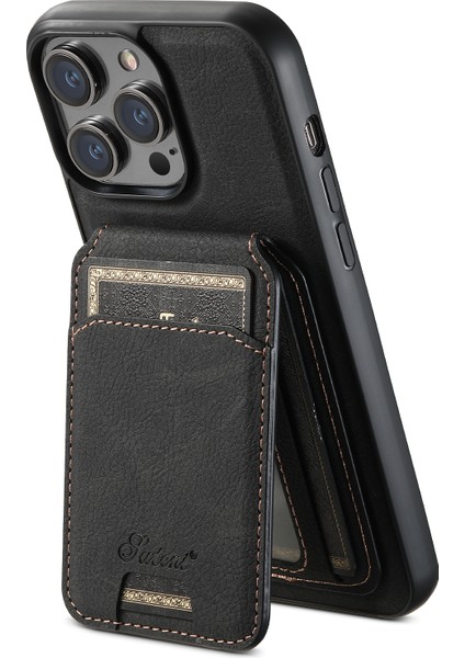 Apple iPhone 12/12 Pro Phone Case Kickstand Manyetik Çıkarılabilir Kapak Black Için (Yurt Dışından)