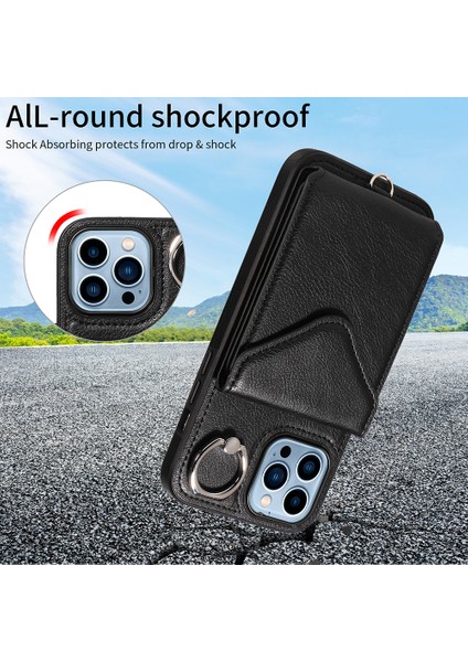Apple iPhone 13 Pro Telefon Kılıfı Tutucu Kickstand Cover Finger Ring-Black (Yurt Dışından) indirimleri