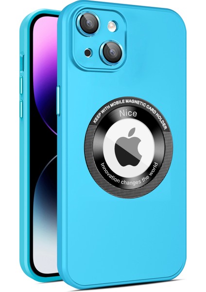 Apple iPhone 14 Plus Şok Geçirmez Kılıf Mat Pc+Tpu Telefon Kapağı Magsafe-Sky Mavi ile Uyumlu (Yurt Dışından)