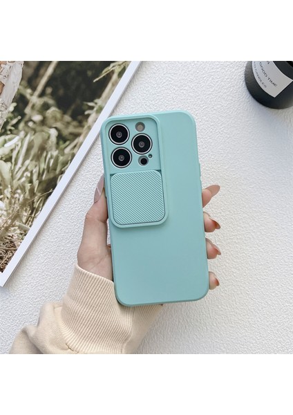 Dikey Slayt Kamera Kapak Baby Mavi ile Apple iPhone 13 Pro Telefon Kılıfı Için Tmt Serisi (Yurt Dışından)