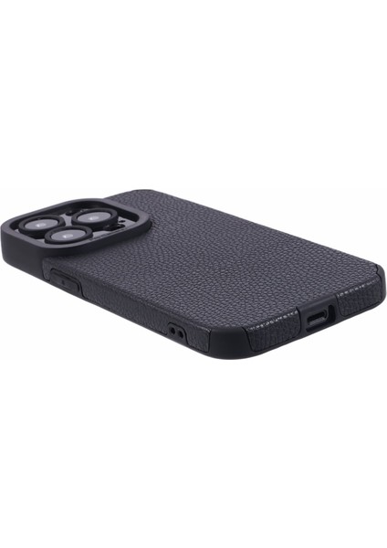 Apple iPhone 14 Pro Max Case Şık Pu Deri+Tpu Cep Telefonu Arka Kapak Black (Yurt Dışından)