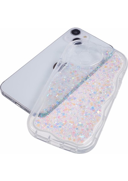 Apple Apple iPhone 13 Case Epoxy Telefon Kapağı Için Jtw Serisi Glitter Sequins Decor-White (Yurt Dışından) modelleri