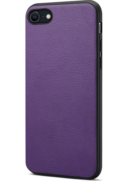Apple iPhone 7 4.7 Inç/8 4.7 Inç Cep Telefonu Kılıf Buzağı Dokusu Pc+Tpu+Pu Deri Kapak-Moral (Yurt Dışından)