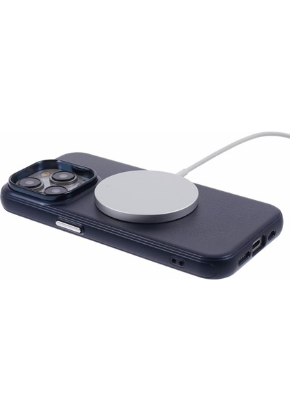 Apple iPhone 14 Pro Magnetic Telefon Kılıfı Için Magsafe Anti-Sracratch-Dark Blue ile Uyumlu (Yurt Dışından)