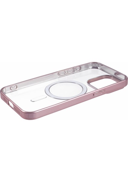 Apple iPhone 13 Pro 6.1 Inç Kasa Mat Yumuşak Tpu Manyetik Telefon Kapağı Magsafe-Pink ile Uyumlu (Yurt Dışından)