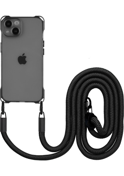Apple iPhone 14 Plus Için Vaka Şok Geçirmez Tpu Cep Telefonu Kapak Kabuğu Asılı Ip-Siyah (Yurt Dışından)