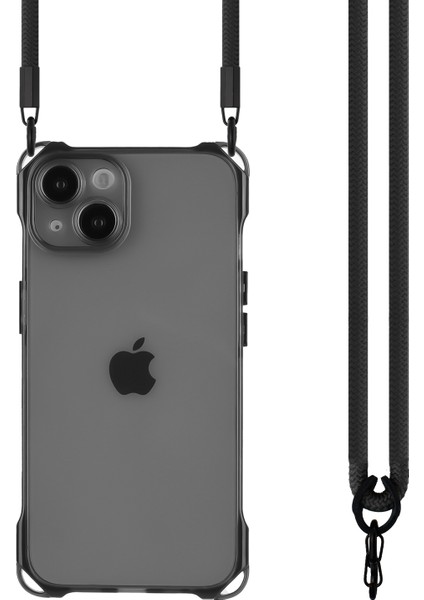 Apple iPhone 14 Plus Için Vaka Şok Geçirmez Tpu Cep Telefonu Kapak Kabuğu Asılı Ip-Siyah (Yurt Dışından)