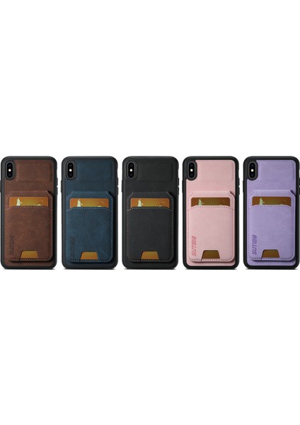 Apple iPhone X/xs Için 5.8 Inç Litchi Doku Kılıf Pu Deri+Tpu Dikey Flip Telefon Kapak-Mavi (Yurt Dışından)