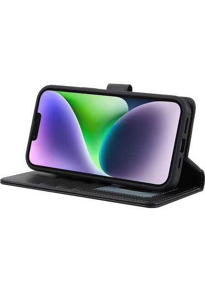 Magsafe Pu Deri Deri Flip Cover-Black ile Uyumlu Apple iPhone 14 Plus Kılıfı Için Çıkarılabilir Telefon Kılıfı (Yurt Dışından) modelleri