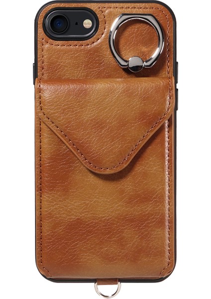Apple iPhone 7/8 Case Pu Deri Kart Yuvaları Crossbody Telefon Kapak Kılıfı (Yurt Dışından) fiyatları