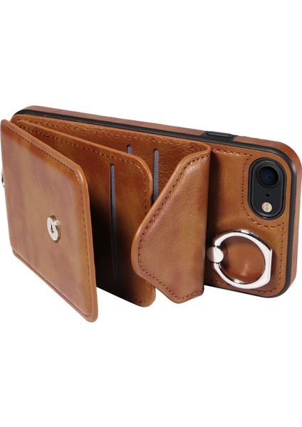 Apple iPhone 7/8 Case Pu Deri Kart Yuvaları Crossbody Telefon Kapak Kılıfı (Yurt Dışından) fırsatları