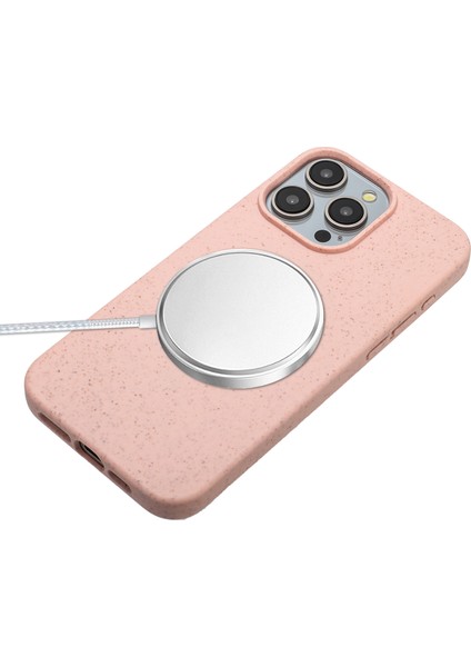 Apple iPhone 11 Pro Max Telefon Kılıfı Biyobozunur Buğday Samanı+Tpu Şok Geçirmez Kapak Kirk-Pink ile (Yurt Dışından)