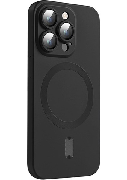 Apple iPhone 14 Pro Case Magnetic Tpu Lens Film-Black ile Geri Kabuk Için (Yurt Dışından)