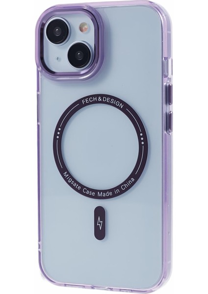 Tpu+Pc Apple iPhone 14 Plus Içintemiz Telefon Kapağı Plus Magsafe-Purple ile Uyumlu Slim Case (Yurt Dışından)
