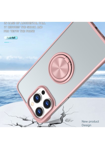 Apple iPhone 14 Pro Max Case Sınırsız Tasarım Yüzüğü Kickstand Telefon Kapak Pembe (Yurt Dışından)