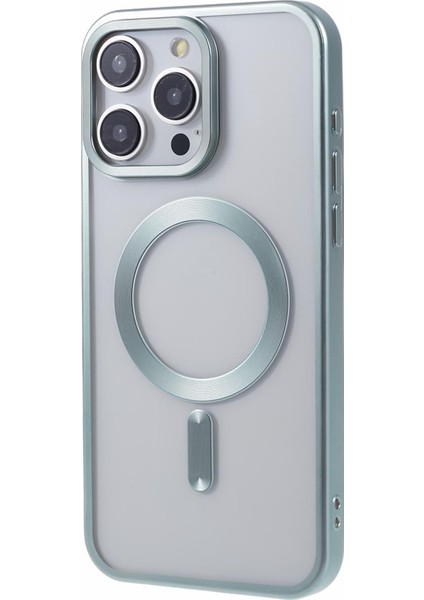 Apple iPhone 13 Pro 6.1 Inç Kasa Mat Yumuşak Tpu Manyetik Telefon Kapağı Magsafe-I-Light Green ile Uyumlu (Yurt Dışından)