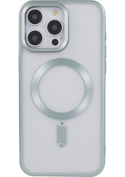 Apple iPhone 13 Pro 6.1 Inç Kasa Mat Yumuşak Tpu Manyetik Telefon Kapağı Magsafe-I-Light Green ile Uyumlu (Yurt Dışından)