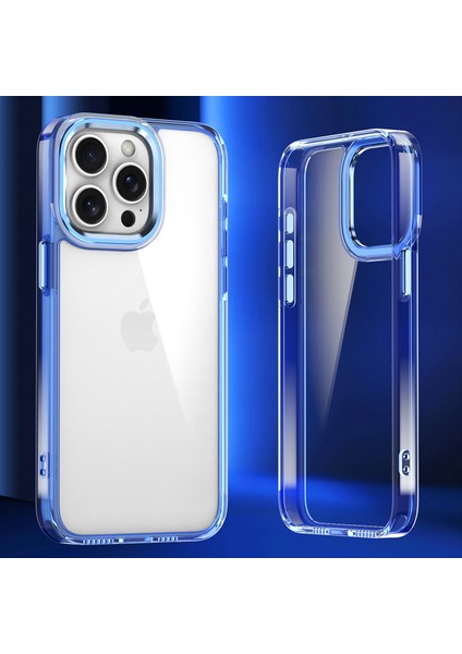 Apple iPhone 13 Pro 6.1 Inç Cep Telefonu Kılıfı Için Tpu+Pc Anti-Çizgi Kapak Mavisi (Yurt Dışından)