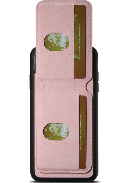 Apple iPhone X/xs Için 5.8 Inç Litchi Doku Kılıf Pu Deri+Tpu Dikey Flip Telefon Kapak Pembe (Yurt Dışından)