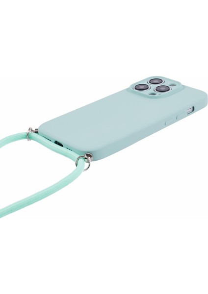 Apple iPhone 14 Pro Kase Için Long Lanyard-Baby Mavi ile Ka Yumuşak Tpu Fiber Astar Telefon Kapağı (Yurt Dışından) modelleri