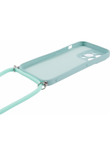 Apple iPhone 14 Pro Kase Için Long Lanyard-Baby Mavi ile Ka Yumuşak Tpu Fiber Astar Telefon Kapağı (Yurt Dışından) fırsatları