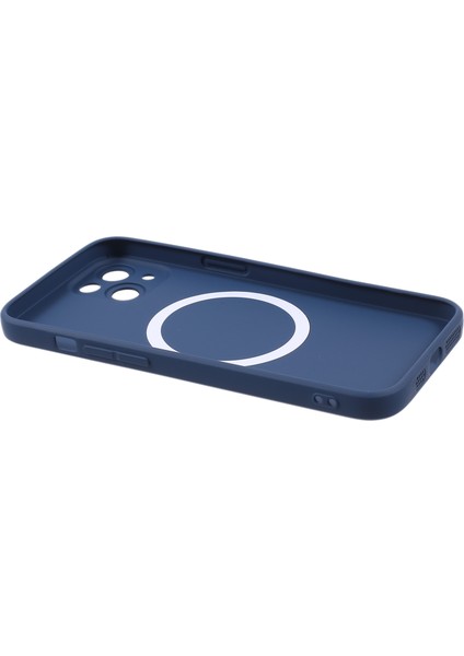 Apple iPhone 14 Plus Artı Manyetik Kasa Için Magsafe Sıvı Silikon Telefon Kapağı ile Uyumlu Kamera Lens Koruyucu-Orta Gece Mavi ile (Yurt Dışından) fırsatları